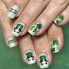 St. Patrick's Day Clover Green Armor-Style Wearable Nail Tips (24 Detachable Pieces)