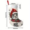Christmas decoration fireplace hanging stocking1pc Christmas Elk Single Pack, Christmas Christmas Socks, Decor