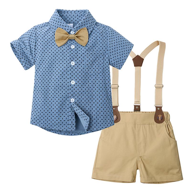 Summer British Style Toddler Performance Suit for Boys - Children s Formal Overalls Set 130