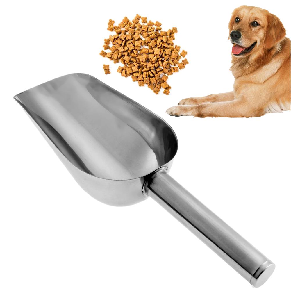 Pet Feeding Shovel Cat Food Scoop Large Capacity Thickening Dog Food Scoop Spoon Stainless Steel Shovel Pet Feeder China Mainland