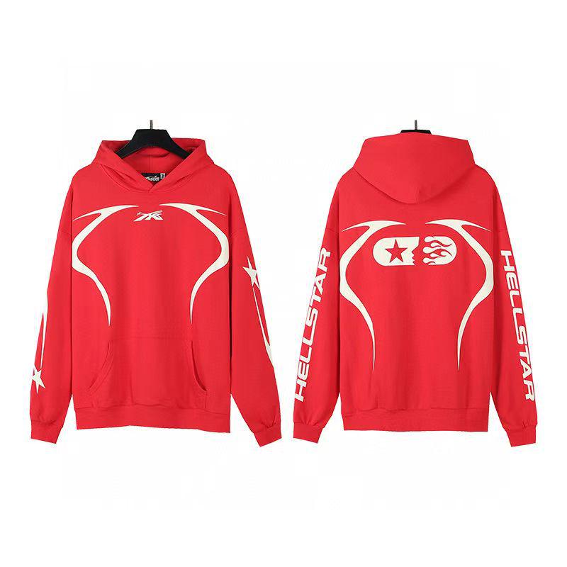 

2025 Американська модна толстовка-куртка Hellstar зі distressed ефектом, на блискавці, з довгими рукавами Extra Large