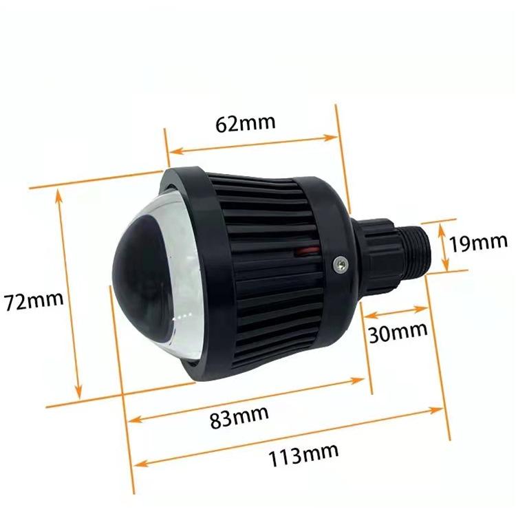 Auto LED Fernlicht Fernschießen 3,0 Zoll Einzelstrahl LED Projektorlinse mit Led Devil Eye für Scheinwerfer Demond Eyes