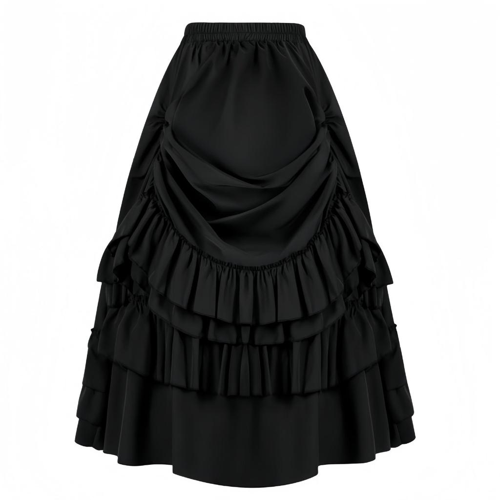 Medieval Renaissance Pleated Long Gothic Victorian Skirt for Women