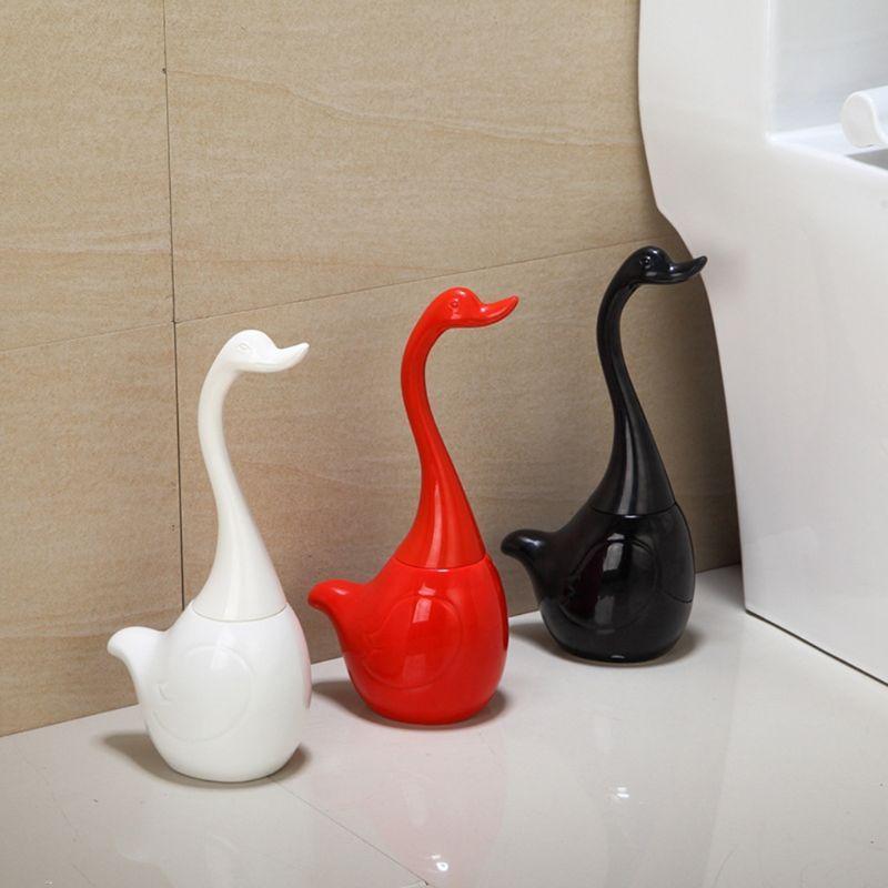 Cepillo para Inodoro Accesorios de Baño Base de Cerámica Mango de Plástico Cepillo de Limpieza Para Baño Hogar Hotel