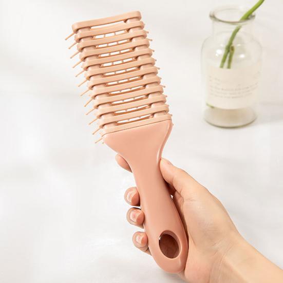Elastic Tooth Brush Curly Hair for Women, Scalp Massage Vented Paddle Women Brush, Anti-static Detangling Styling with Ergonomic Handle Comb