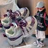 Girls shoes dad shoes 2025 spring new children's sports shoes medium and older children's girls mesh Korean version running shoes