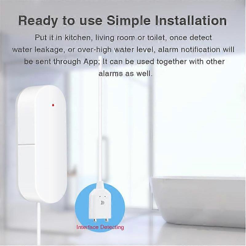 Tuya WiFi Water Leakage Sensor Flood Water Leakage Alarm Smart Home Automation Residential Security Protection Smart Life App
