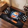 Gulf Personalized Crystal Velvet Carpet, Customized Name Text Soft Anti‑Slip Rug for Living Room Bedroom