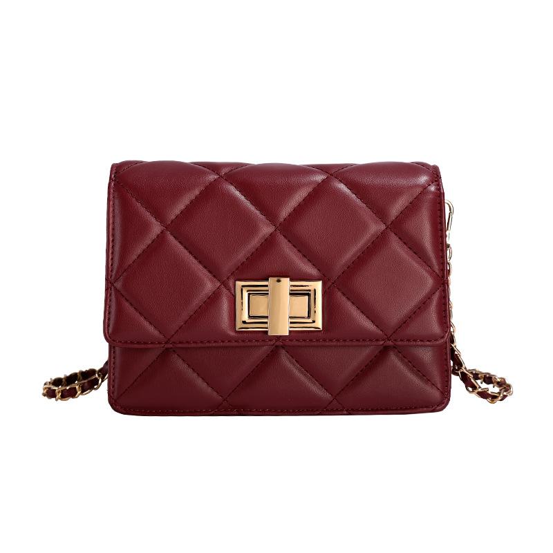 Niche Retro Light Luxury Diamond Chain Small Square Bag Women's Versatile Temperament Commuter Style Messenger Bag