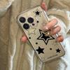 Simple Black Five-pointed Star Phone Case For iPhone 16 e 15 14 13 12 11 Pro Max Plus Mini X XS XR SE 2020 2022