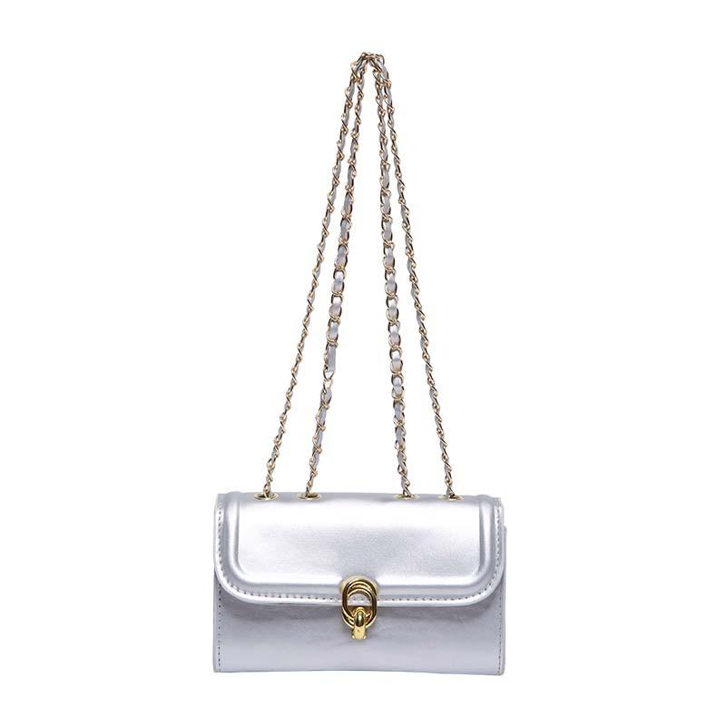 

Niche design retro fashion foreign style shoulder bag 2024 new versatile small square bag texture commuter messenger bag bag срібний