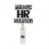 Flash Acrylic "Walk Violation" Retractable Badge Holder With Rotating Alligator Clip - Cute Badge Roll Clip For Nurses, Doctors, Teachers