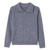 Women's Short Cardigan Sweater - 2025 Spring/Autumn Fashion, Loose Knitted Zipper Jacket for Moms