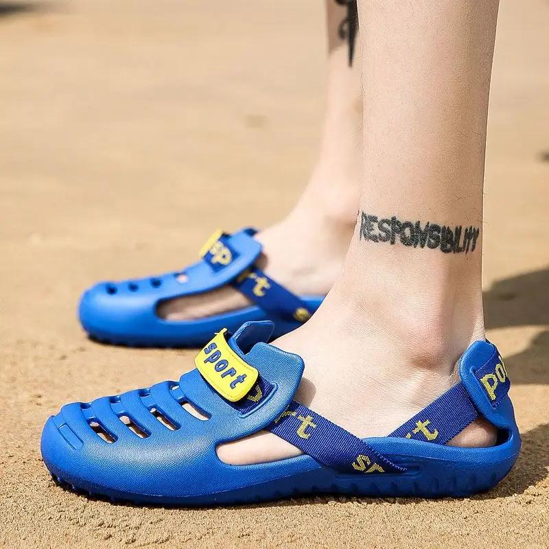 Fashion Beach Man Sandals Hole Shoes Number 41 Open Toe High Quality Luxury Wholesale New Fashion Summer Sale H Color Shoes for Men