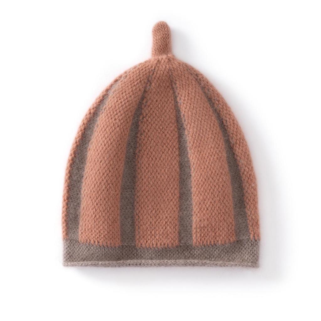 Luxury Kids' Cashmere Color Block Knit Beanie – Autumn/Winter Bestseller