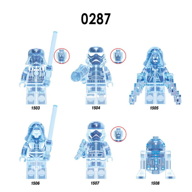 New! Star Wars Holographic Stormtrooper Minifigure Building Blocks Assembled Building Blocks Toys For