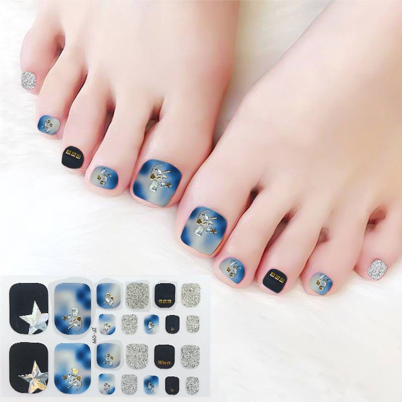 3D Αυτοκόλλητα Νυχιών με Μοτίβο Διαμαντιού: Αδιάβροχο, Μακράς Διάρκειας, Λευκαντικό για Πόδια