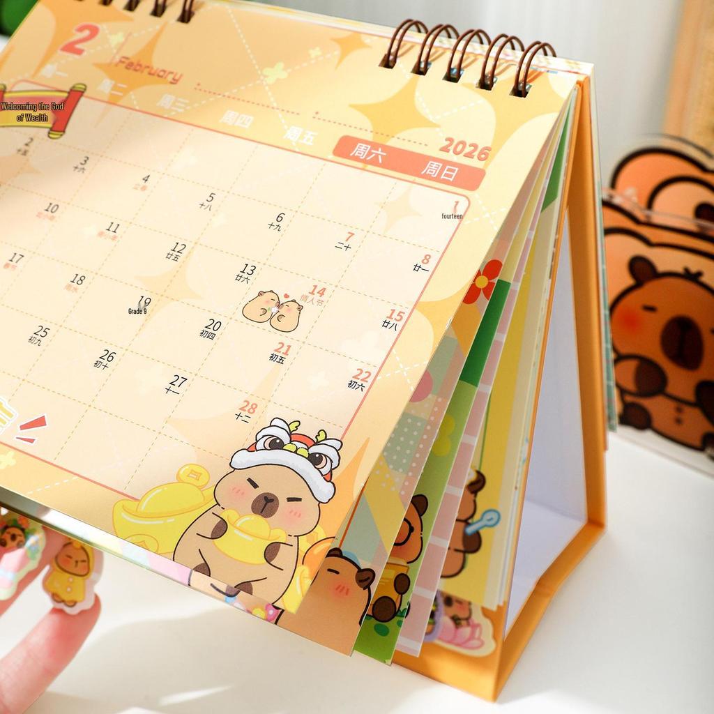 2026 Year of the Horse Creative Chinese Style Desk Calendar - Monthly, Small, Ornament, Perfect for Office or Student.