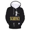 Scarface Film 3D Druck Hoodies Herren Damen Mode Streetwear Übergroße Sweatshirts Hoodie Männliche Pullover Trainingsanzug Mann Kleidung