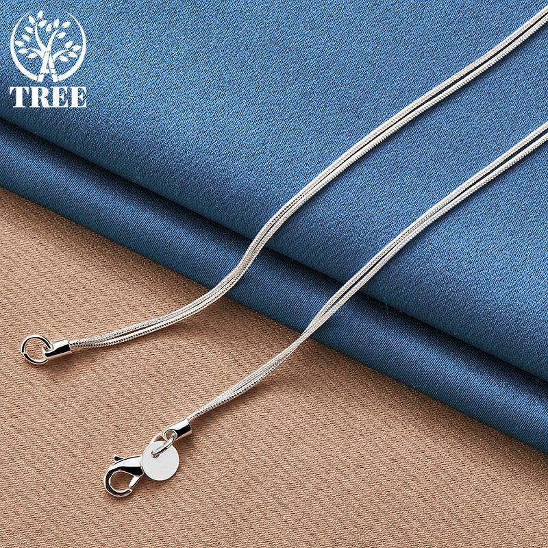AliZero 925 Sterling Silver Key Heart Lock Necklace Snake Chain Women's Wedding Fashion Charm Jewelry