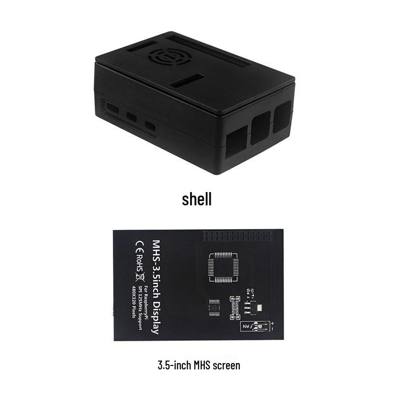 Raspberry Pi 5th Gen ABS Protective Heatsink Case for Pi5 5B with 3.5" Display Compatibility