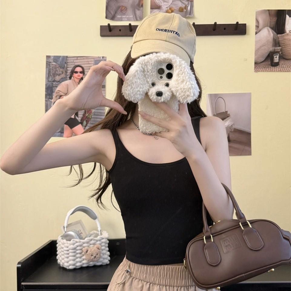 Early Autumn Slimming Square Neck Vest with Chest Pads - Warm and Versatile Innerwear