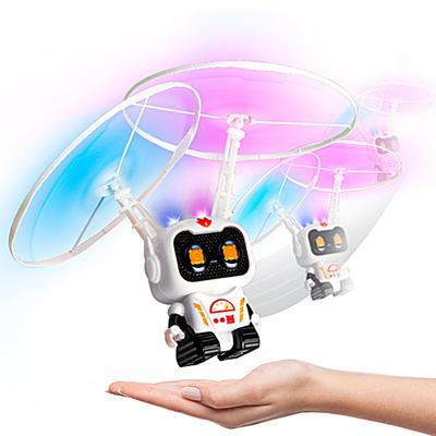1 Set Induction Aircraft Suspended Rrechargeable Double Fan Smart Sensory Mini Airplane Toy