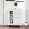 vidaXL Sideboard White 69.5x34x90 Cm Particleboard