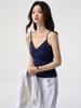 Damen Sommer Tencel Lyocell V-Ausschnitt Camisole - 260g Ärmelloses Rückenfreies Oberteil im Sanften Stil