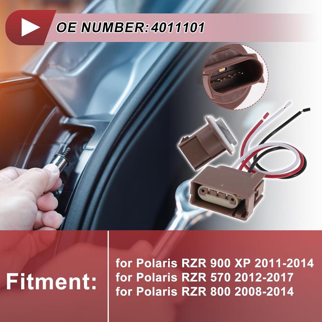 1 Set Tail Light Socket Wiring for Polaris RZR 900 XP 2011-2014 No.4011101 Lamp Bulb Pigtail Connector Harness