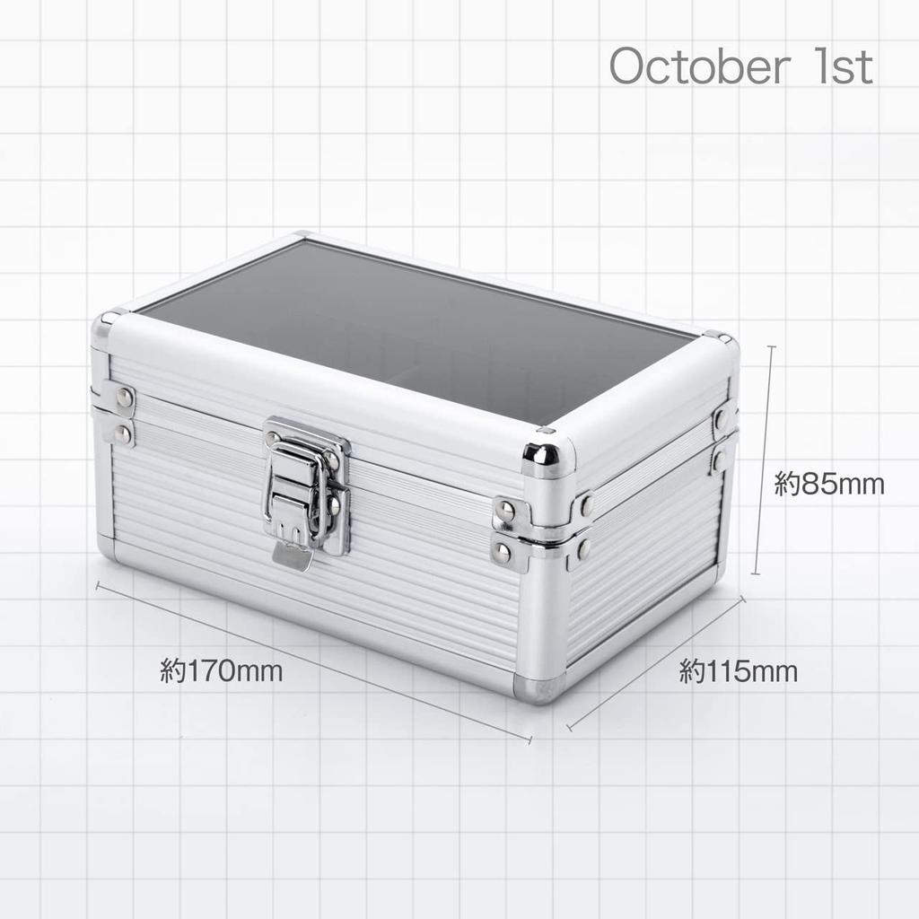 October 1st Watch Holds 3 Aluminum Watch for Transport and Interior Use Case, Watches, Box, Men's Storage, Shockproof, (Silver)