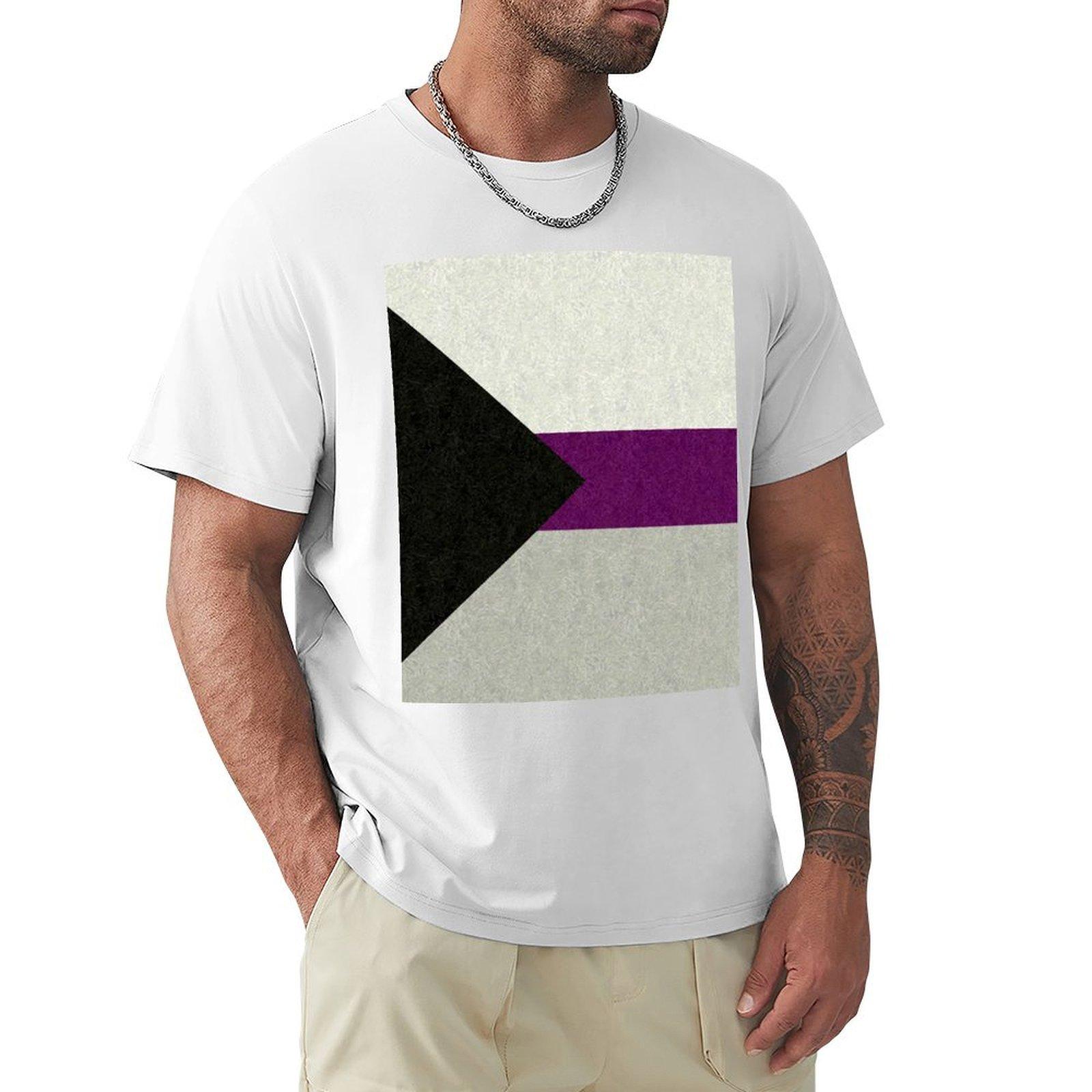 Demisexual Pride Flag Colored Background TShirt shirts graphic tee funny costumes men clothings S