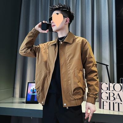 Lapel Jacket Men's Spring and Autumn Casual Short Jacket Men's New Men's Autumn Tops