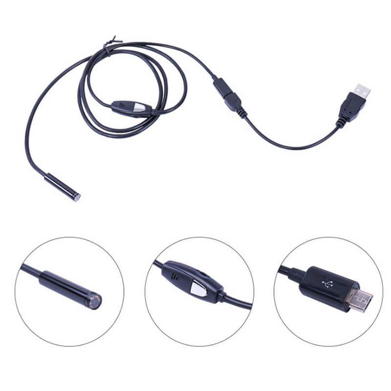 Waterproof 7mm 6 Led Usb Endoscope Borescope Video Camera 2m 5m