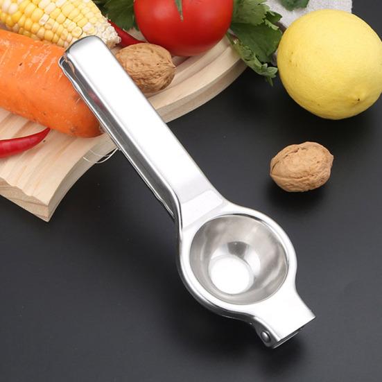 Manual Lemon Squeezer with Long Handle Stainless Steel Heavy-Duty Citrus Juicer for Lemon Lime Orange Rust-Proof Essential Kitchen Tool for