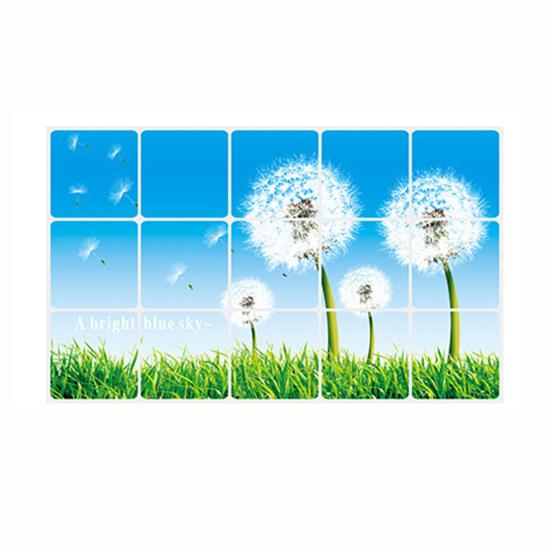 Oil-proof Kitchen Wall Sticker Rose Tulip Flower Dolphin Dandelion Self-adhesive Waterproof