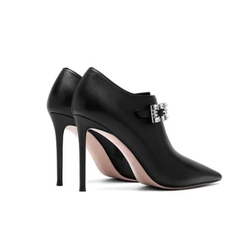 Fashion European American Fashion Black Women High-heeled Shoes Bridal Wedding Dress Banquet Fashion Party Sexy Single Shoes Size 35-45