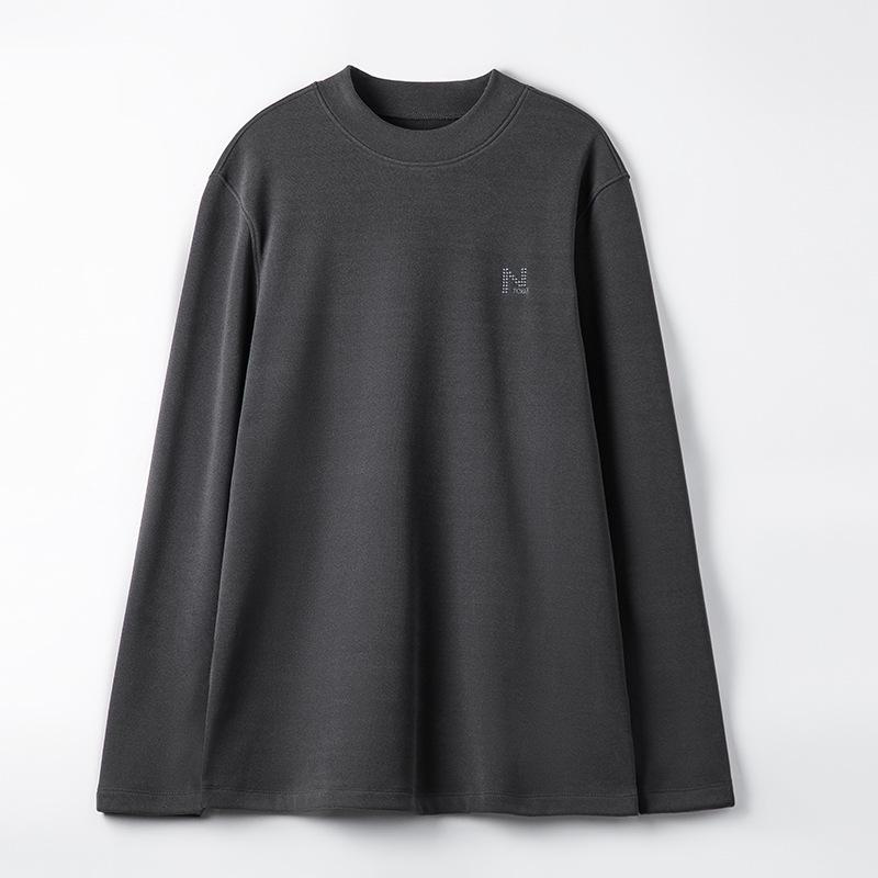 

Men s 2025 Thick Long Sleeve Sweater - Autumn/Winter Warm Versatile Base Layer XL темно-сірий
