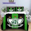 América MG Pattern Bedding Set Quilt Cover Pillowcase Home Decor Gift (1 * Duvet Cover + 2 * Pillowcase, Without Core)