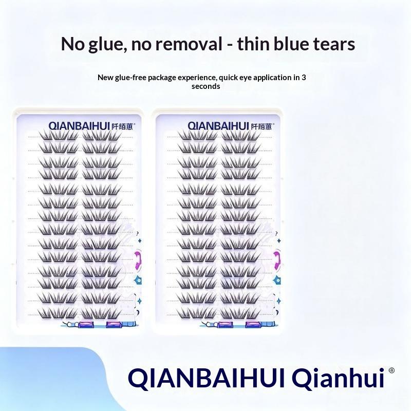 Fox Eye Manga False Eyelashes Large Capacity Fluffy Tapered Thick Segmented Individual Cluster Lash Extensions Enlarge Eyes