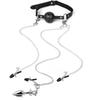 Mouth Gag Nipple Clamp Clitoris Clip Anal Butt Plug With Chain Clip Sex Toy Adjustable Breast Clip Stimulator
