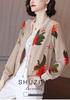 Autumn 2025 Round Neck Printed Jacket for Middle-Aged and Elderly Women - Fashionable, Stylish, Versatile Age-Reducing Outerwear