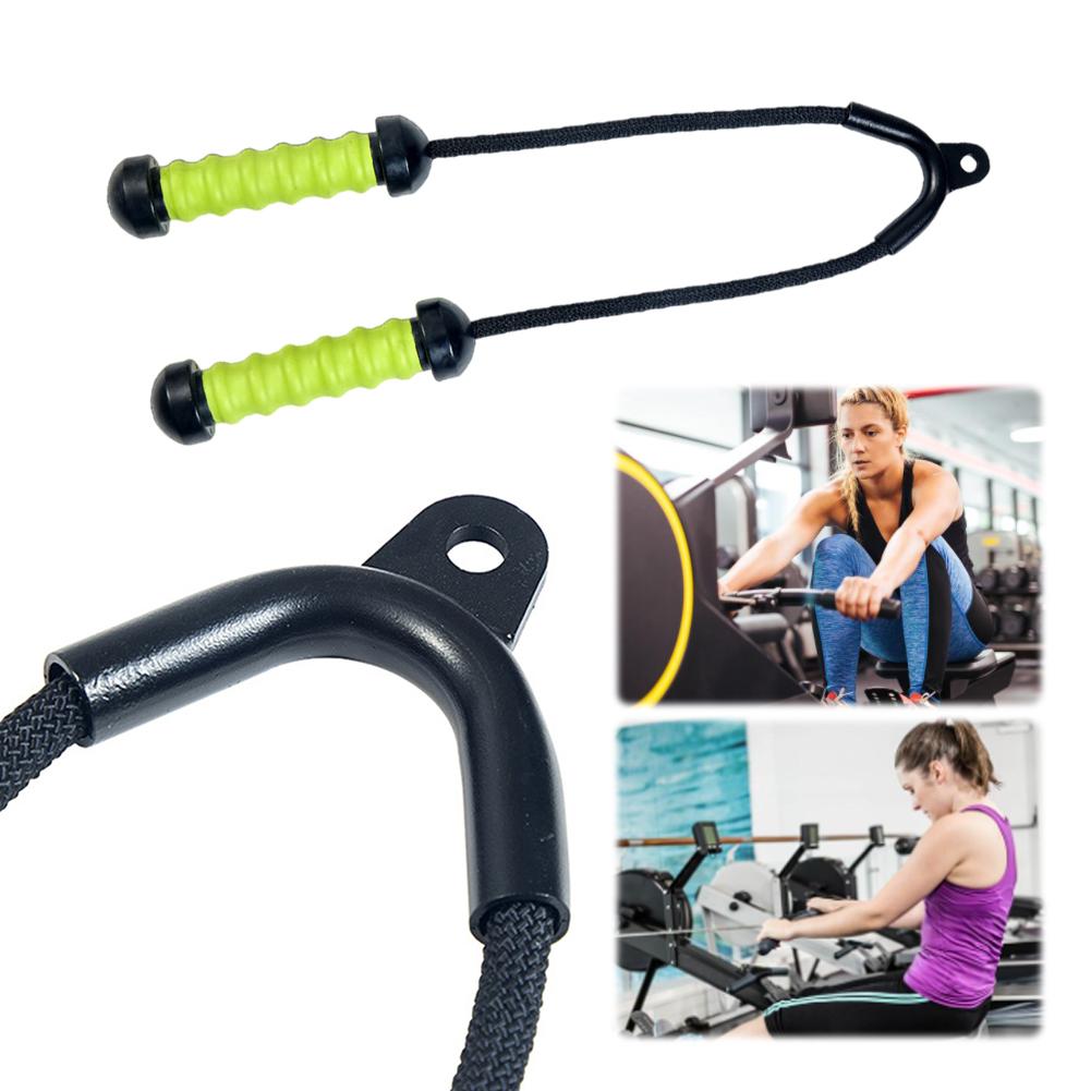 Trizepsseil mit Griffen Trizeps-Pull-Down-Aufsatz Rutschfeste LAT-Pull-Down-Stange Trizepsseil Kabelaufsatz Fitnessstudio-Zubehör