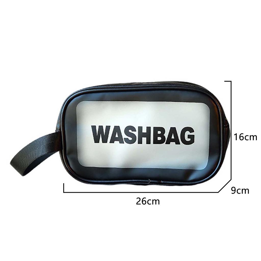 Women Men PU Toiletry Bag Portable Translucent Waterproof Makeup Cosmetic Bag Toiletry Organizer for Accessories