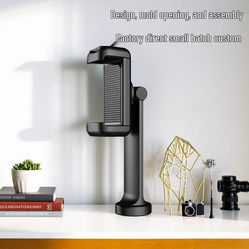 Phone Clip Cold Shoe Mount: Multi-Angle Adjustable Tripod Bracket for Live Broadcasting and Photography.