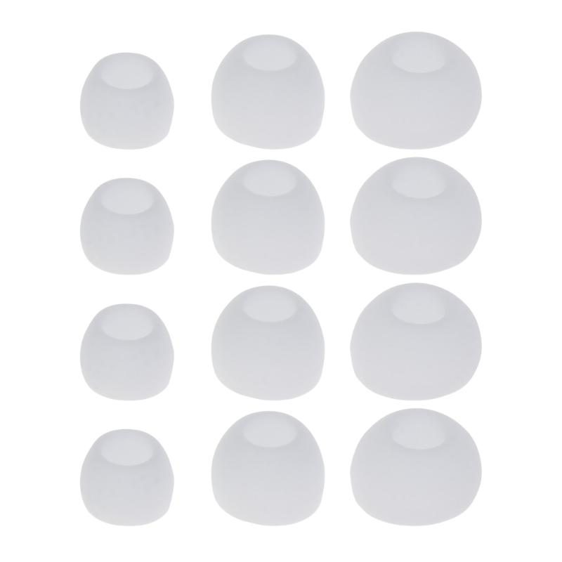 Earbud Tips Soft Silicone Earbuds Replacement Tips for in-Ear Headphones(Inner Hole 4.5mm Earphones) ,12 Pieces
