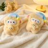Cartoon Fluffy Sheep Keychain Soft Mini Stuffed Lamb Pendant Anime Style Bag Decor for Kids Birthday Party Favors