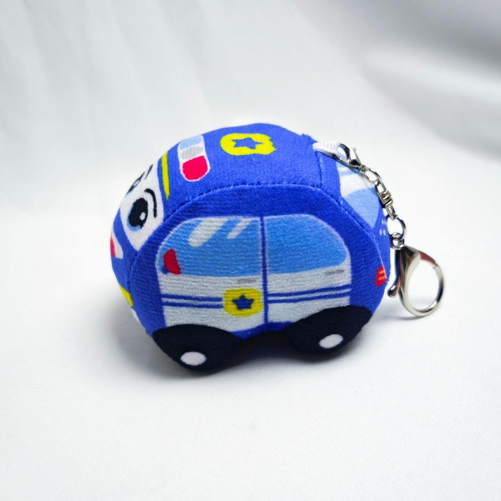Simulation Feuerwehrwagen Krankenwagen Puppe Rucksackanhänger Polizeiauto Taxi Plüsch Schlüsselanhänger Kindergeschenk