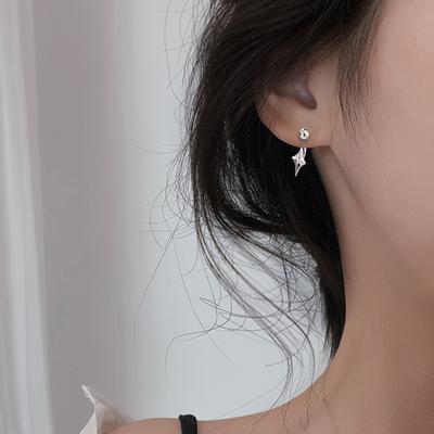 Stud Personality Millennial Spice Style Minimalist Chic Cross Staearrings Do Not Fade Four Star Screw Stud Earrings