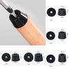 10pcs Floor Protectors Non-Slip Black Table Chair Shock-Absorbing Leg Pads Rubber Furniture Feet